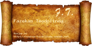 Fazekas Teodolinda névjegykártya